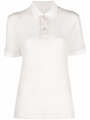 Maison Margiela ribbed polo shirt - White