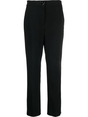 Moschino heart button detail trousers - Black