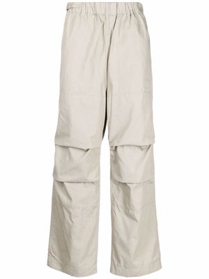 Snow Peak drape-detail trousers - Brown