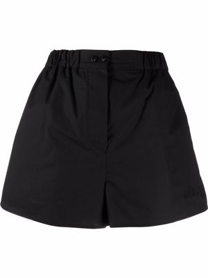 Patou high-waisted cotton shorts - Black