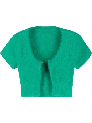 Jacquemus La Maille Neve short-sleeved cardigan - Green