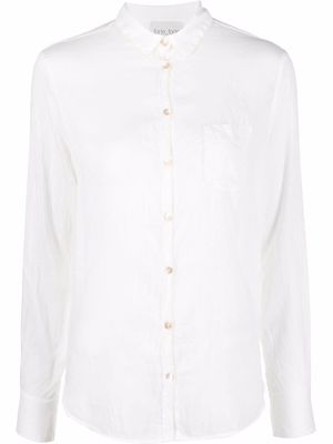 Forte Forte long-sleeved semi-sheer shirt - White