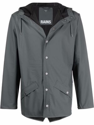 Rains drawstring hooded rain jacket - Grey