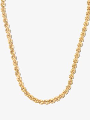 By Pariah gold vermeil-plated fishbone necklace