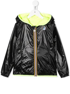 K Way Kids two-top zip-up hooded jacket - Black