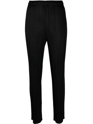 Pleats Please Issey Miyake elasticated-waist slip-on straight trousers - Black