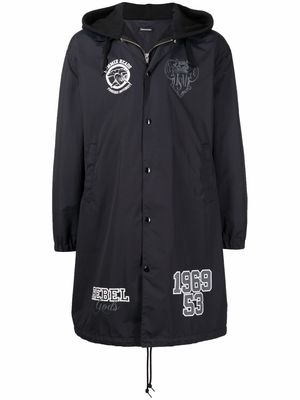 Undercoverism multiple-patch hooded parka - Black
