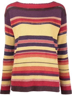 Ralph Lauren Collection striped wide-neck jumper - Yellow