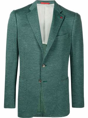 Isaia Gregory single-breasted blazer - Green
