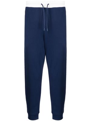 Armani Exchange stripe-side track pants - Blue