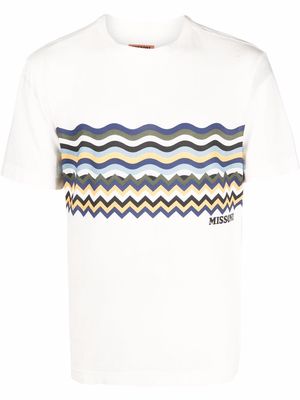 Missoni wave-print cotton T-Shirt - White