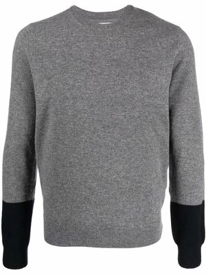 Comme Des Garçons Shirt two-tone wool jumper - Grey