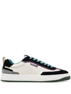Kenzo panelled lace-up trainers - White