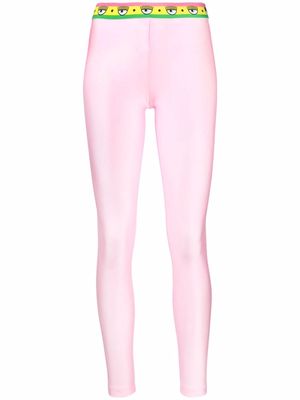 Chiara Ferragni logo-tape leggings - Pink