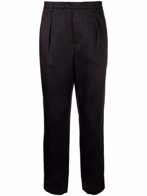 Saint Laurent pleat-detail tailored trousers - Black