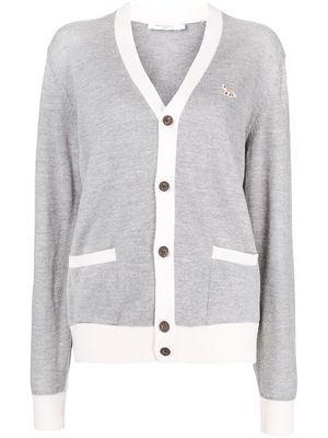 Maison Kitsuné two-tone cardigan - Grey