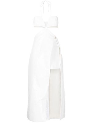 Rokh open cut sequin dress - White