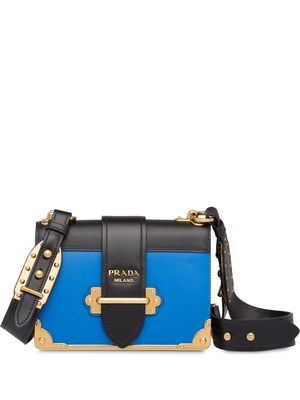 Prada Cahier leather shoulder bag - Blue
