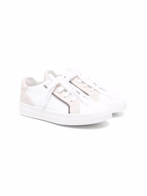 Brunello Cucinelli Kids panelled low-top sneakers - White