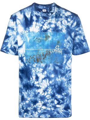 C.P. Company tie dye-print short-sleeved T-shirt - Blue