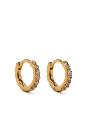 DOWER AND HALL Lumiere huggie hoop earrings - Gold