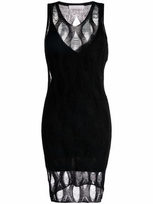 Dion Lee open-knit mini dress - Black