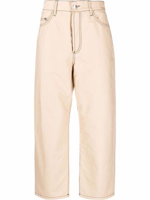 Sunnei cotton straight-leg trousers - Neutrals
