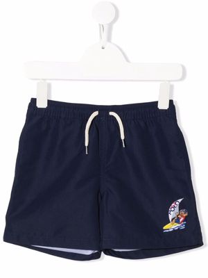 Ralph Lauren Kids recycled polyester swimming shorts - Blue