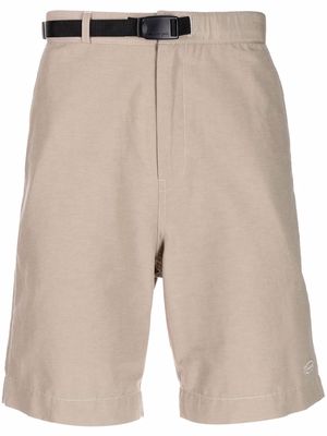 Snow Peak belted-waist shorts - Brown