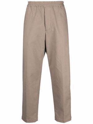 Emporio Armani high-waisted tapered trousers - Brown