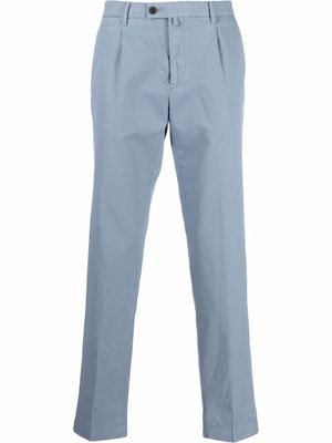 Corneliani pleat-detail slim-cut trousers - Blue