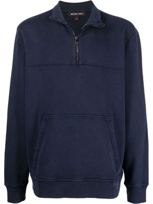 Michael Kors garment-dyed high-neck sweatshirt - Blue