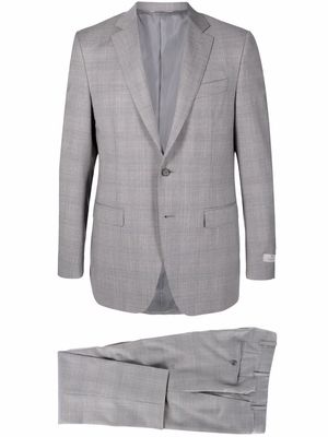 Canali single-breasted check-print suit - Grey