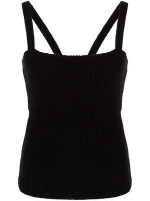 Adam Lippes brushed-cashmere camisole top - Black