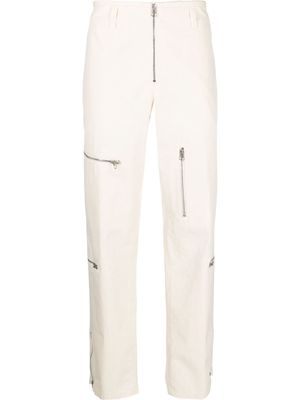 Jil Sander zip-embellished tapered trousers - Neutrals