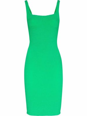 Hunza G square-neck sleeveless minidress - Green