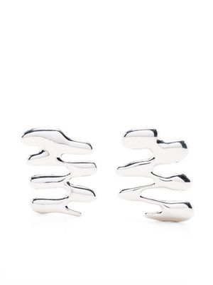 BAR JEWELLERY Small Vega silver earrings