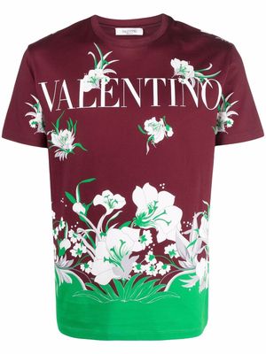 Valentino logo-print short-sleeve T-shirt - Red