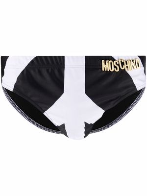 Moschino peace print swimming trunks - Black