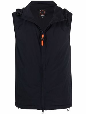 ASPESI sleeveless zip-up hooded jacket - Blue