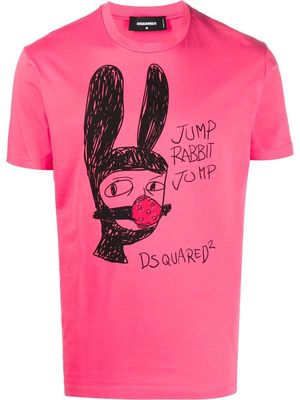 Dsquared2 graphic-print cotton T-shirt - Pink