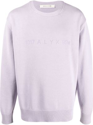 1017 ALYX 9SM logo-print knitted jumper - Purple