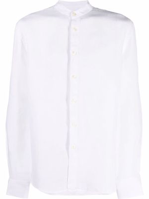 120% Lino long-sleeve linen shirt - White