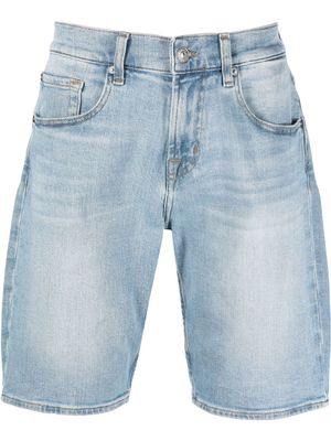 7 For All Mankind stonewahed denim shorts - Blue
