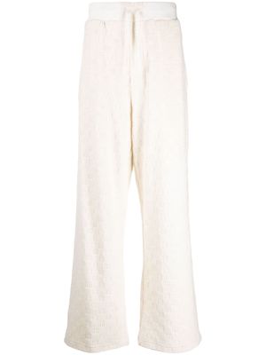 AMBUSH straight-leg jacquard track pants - White