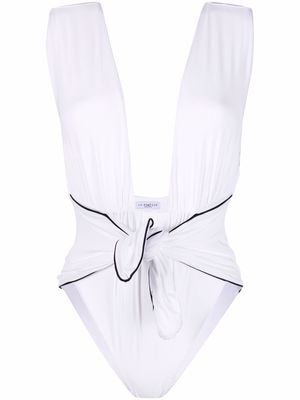 La Reveche ruched waist swimsuit - White
