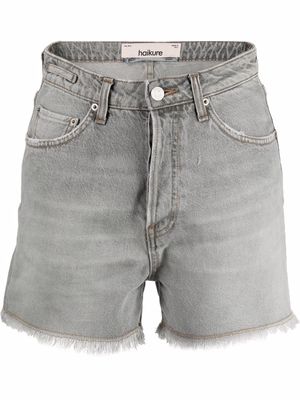 Haikure washed denim shorts - Grey