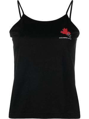 Dsquared2 maple leaf logo-print vest top - Black