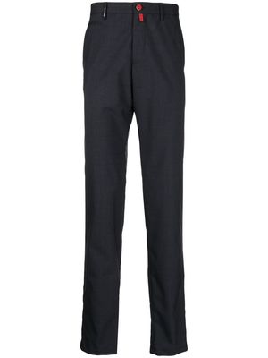 Kiton slim-fit tailored trousers - Blue