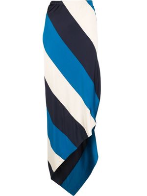 Marni Spiral-Design pencil skirt - Blue